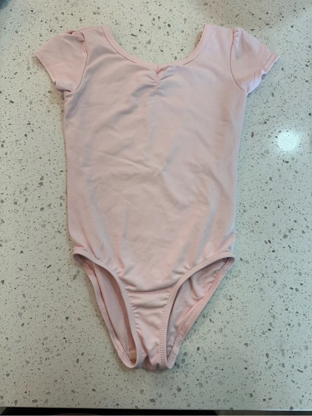 Danskin Light Pink Short-Sleeve Dance Leotard